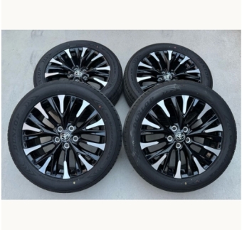 ถอดจากรถใหม่ 225/55R19 40 Alphard Vellfire Executive Lounge ชุดยางและล้อ 4 วง (สินค้าพรีออเดอร์จากประเทศญี่ปุ่นใช้เวลาจัดส่ง 25-30 วัน)