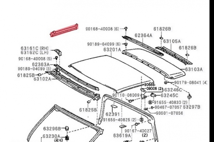 [New from Toyota] Supra 70 Series Aero Top Roof Side Rail Weather Strip Left and Right 2-Piece Set Rubber Molding GA70/JZA70/MA70  (Pre-order product, takes 25-30 days by ship)