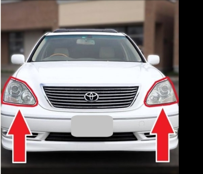 Genuine Toyota Celsior 30 Late Headlamp Lens Left and Right + Seal + Gasket Cover 6 Pieces Gasket Light UCF30/UCF31 (Pre-order product, takes 25-30 days by ship)