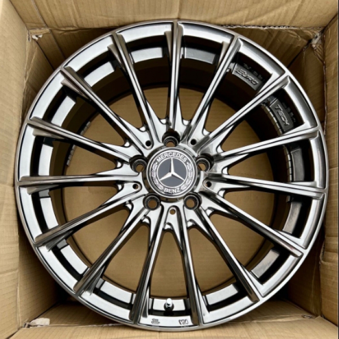 ล้อขอบ 18นิ้ว Benz A class B class GLA class EUROTECH TW15 18นิ้ว ชุด 4วง 7.5J PCD112 +52 5H 66.6mm รองรับโบลต์ M14 ทรงกลม สีโครเมียม ไฮเปอร์แบล็ค Lehrmeister Eurotech EUROTECH TW15 (Pre-order product, takes 25-30 days by ship)