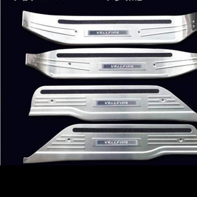 กาบบันได เวลไฟร์ Vellfire Series 20 ไฟ LED สว่างเมื่อเปิดและปิดประตู ทำจาก SUS304 สเตนเลสสตีลคุณภาพสูงพื้นผิวทนทานต่อการขูดขีดและไม่เป็นสนิม ชุด8ชิ้น ราคานี้ยังไม่รวมค่าจัดส่งมาเมืองไทย